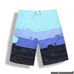 MATCHA LIFE Men's Quick Dry Swimming Trunks Mens Beach Shorts Without Mesh Lining Blue-black B07ML4F2CQ